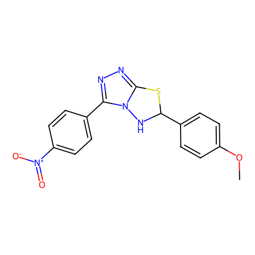 6-(4-methoxyphenyl)-3-(4-nitrophenyl)-5,6-dihydro[1,2,4]tria structure