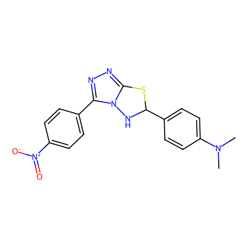 N,N-dimethyl-4-(3-(4-nitrophenyl)-5,6-dihydro[1,2,4]triazolo structure