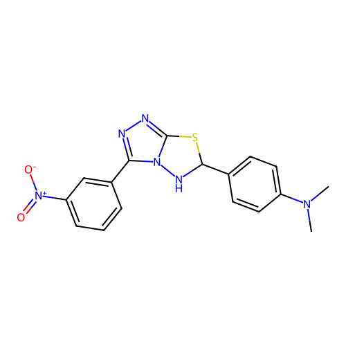 N,N-dimethyl-4-(3-(3-nitrophenyl)-5,6-dihydro[1,2,4]triazolo structure