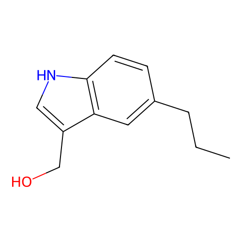 (5-propyl-1H-indol-3-yl)methanol structure