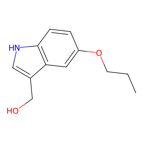 (5-propoxy-1H-indol-3-yl)methanol structure