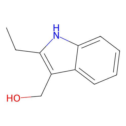 (2-ethyl-1H-indol-3-yl)methanol structure