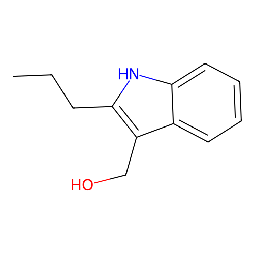 (2-propyl-1H-indol-3-yl)methanol structure