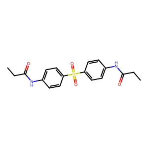 N-[4-[4-(propanoylamino)phenyl]sulfonylphenyl]propanamide structure