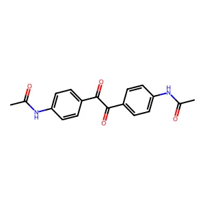 N-[4-[2-(4-acetamidophenyl)-2-oxoacetyl]phenyl]acetamide structure