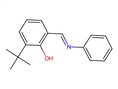 Phenol, 2-(1,1-dimethylethyl)-6-[(phenylimino)methyl]- structure