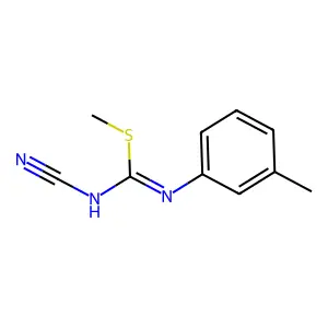 methyl N-cyano-N'-(3-methylphenyl)carbamimidothioate structure