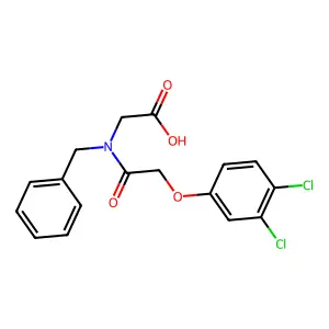 2-[Benzyl-[2-(3,4-dichlorophenoxy)acetyl]amino]acetic acid structure