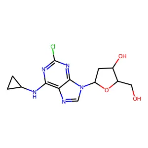 2-Chloro-N-cyclopropyl-2'-deoxyadenosine structure