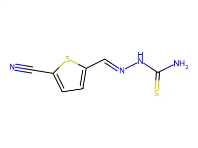 [(5-Cyanothiophen-2-yl)methylideneamino]thiourea structure