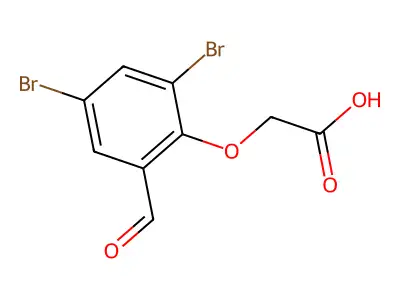 2-(2,4-Dibromo-6-formylphenoxy)acetic acid structure