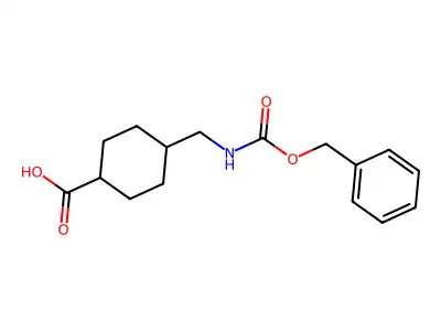 Cbz-trans-4-(aminomethyl)cyclohexanecarboxylic acid structure