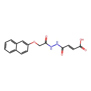 4-{2-[(2-Naphthyloxy)acetyl]hydrazino}-4-oxo-2-butenoic acid structure