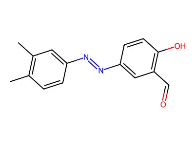 5-[(E)-(3,4-dimethylphenyl)diazenyl]-2-hydroxybenzaldehyde structure