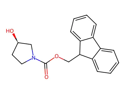(R)-(-)-1-Fmoc-3-pyrrolidinol structure