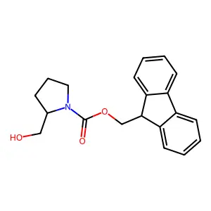 (R)-(9H-Fluoren-9-yl)methyl 2-(hydroxymethyl)pyrrolidine-1-carboxylate structure