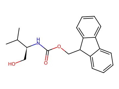 (R)-(9H-Fluoren-9-yl)methyl (1-hydroxy-3-methylbutan-2-yl)carbamate structure