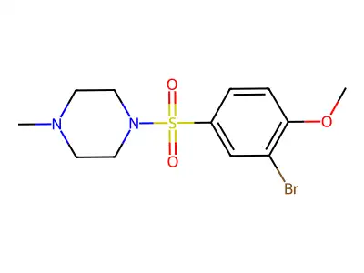 1-((3-Bromo-4-methoxyphenyl)sulfonyl)-4-methylpiperazine structure