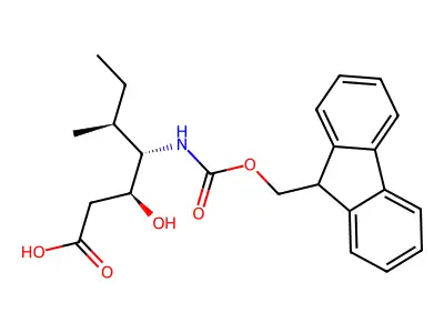 4-(9H-fluoren-9-ylmethoxycarbonylamino)-3-hydroxy-5-methyl-heptanoic Acid structure
