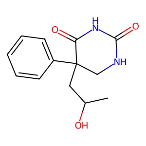 5-(2-Hydroxypropyl)-5-phenyl-1,3-diazinane-2,4-dione structure