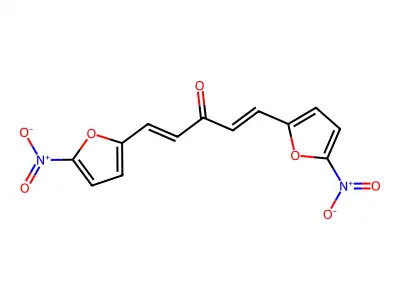 1,5-Bis(5-nitro-2-furanyl)-1,4-pentadien-3-one structure