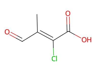 (Z)-2-Chloro-3-methyl-4-oxobutenoic acid structure