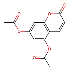 5,7-Diacetoxy-2H-1-benzopyran-2-one structure