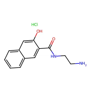 2-Naphthalenecarboxamide, N-(2-aminoethyl)-3-hydroxy-, hydrochloride (1:?) structure