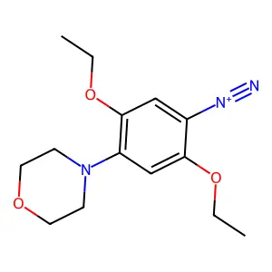 2,5-Diethoxy-4-(morpholin-4-yl)benzenediazonium structure