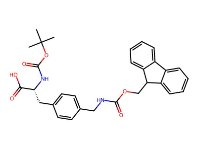 Boc-L-4-aminomethylphe(Fmoc) structure