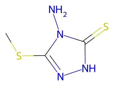 4-Amino-5-(methylsulfanyl)-2,4-dihydro-3H-1,2,4-triazole-3-thione structure