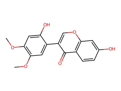 2',7-Dihydroxy-4',5'-dimethoxyisoflavone structure