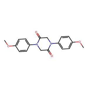 1,4-Bis(4-methoxyphenyl)piperazine-2,5-dione structure