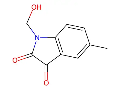 1-(hydroxymethyl)-5-methyl-1H-indole-2,3-dione structure