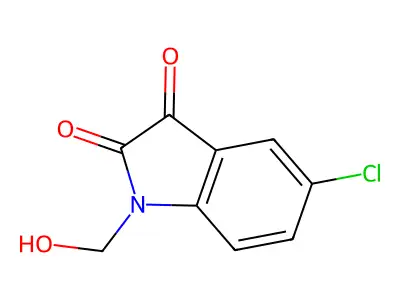 1H-Indole-2,3-dione, 5-chloro-1-(hydroxymethyl)- structure