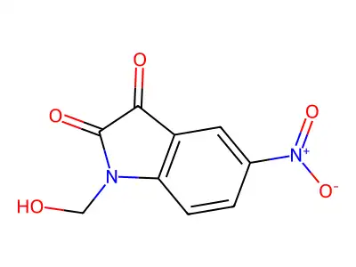 1-(hydroxymethyl)-5-nitro-1H-indole-2,3-dione structure