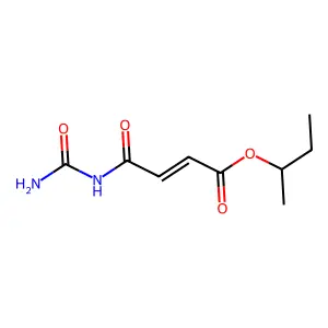 Butan-2-yl 4-(carbamoylamino)-4-oxobut-2-enoate structure