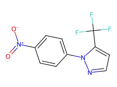 1-(4-nitrophenyl)-5-(trifluoromethyl)-1H-pyrazole structure