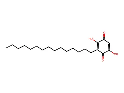 2,5-Dihydroxy-3-pentadecyl-1,4-benzoquinone structure