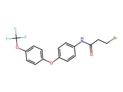 N-{4-[4-(trifluoromethoxy)phenoxy]phenyl}-3-bromopropanamide structure