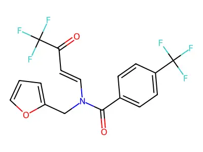 N-(2-Furanylmethyl)-4-(trifluoromethyl)-N-(4,4,4-trifluoro-3-oxo-1-buten-1-yl)benzamide structure