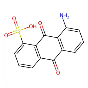 8-Amino-9,10-dihydro-9,10-dioxoanthracenesulphonic acid structure