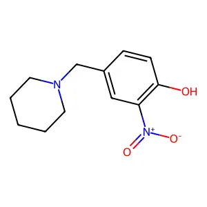 2-Nitro-4-(piperidin-1-ylmethyl)phenol structure