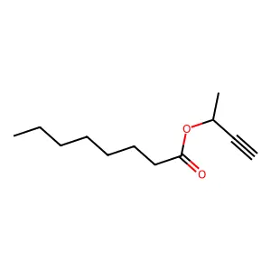 Octanoic acid, but-3-yn-2-yl ester structure