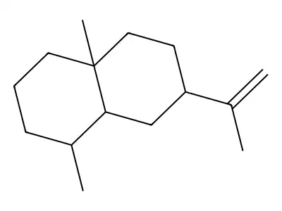 Naphthalene, decahydro-1,4a-dimethyl-7-(1-methylethenyl)- structure