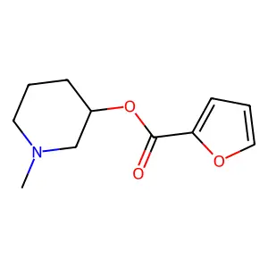(3R)-1-methylpiperidin-3-yl furan-2-carboxylate structure