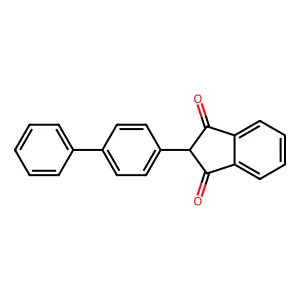 2-([1,1'-Biphenyl]-4-yl)-1H-indene-1,3(2H)-dione structure
