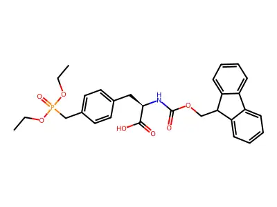 Fmoc-4-diethylphosphomethyl-D-phenylalanine structure
