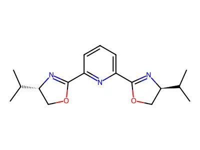 (S,S)-2,6-Bis(4-isopropyl-2-oxazolin-2-yl)pyridine structure