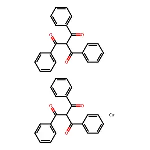 Bis(2-benzoyl-1,3-diphenylpropane-1,3-dione);copper structure